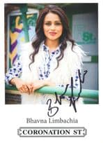 Bhavna Limbachia Coronation Street RARE Alternative Hand Signed Cast Card Photo