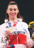Bianca Walkden Giant 12x8 British Taekwondo Hand Signed Photo