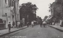 Bicycle & Uniform Men On South Street Romford Essex Postcard