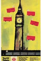 Big Ben 1973 Tourist Tickets London Poster Advertising Postcard