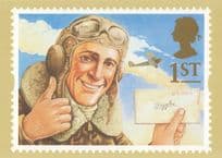 Biggles of Captain John Book RMPQ Alan Cracknell Rare Stamp Postcard