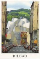 Bilbao Amazing Giant Floral Spanish Teddy Bear Spain Postcard