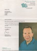 Bill Beamont British Lions Rugby Hand Signed Letter & Photo