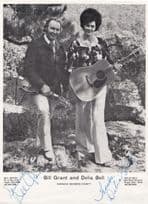 Bill Grant & Delia Bell 12x8 Hand Signed Photo