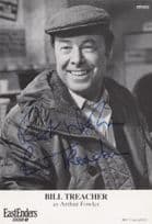 Bill Treacher Eastenders Rare Undedicated Old Hand Signed Cast Photo