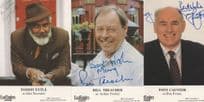 Bill Treacher Tony Caunter 3x Eastenders Hand Signed Cast Card s