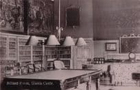 Billiard Room Angus Castle Scotland Old Real Photo Postcard