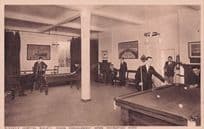 Billiard Room Angus Seamans Convalescent Home Hospital Kent Old Postcard