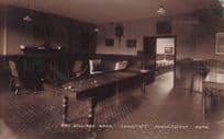 Billiard Room at Lowestoft Convalescent Home Suffolk Old RPC Postcard