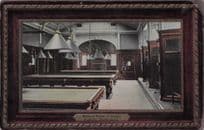 Billiard Room Carnegie Institute Dunfermline Scottish Old Postcard