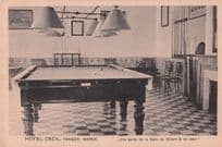 Billiard Room Hotel Cecil Maroc Tanger Antique Postcard