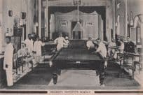 Billiard Room Seamans Institute Bombay India Antique Postcard