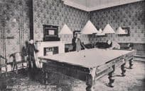 Billiard Room Snooker Match at Ripon Spa Hydro Yorkshire Old Postcard