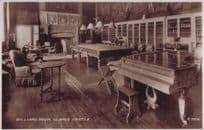 Billiard Room Snooker Table Old Glamis Castle Scottish Postcard