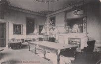 Billiard Snooker Table Room at Chatsworth House Derby Antique Postcard