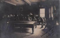 Billiards Belfast Irish Military Soldiers Home 1921 Old RPC Postcard