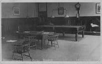 Billiards Room Woodlands Convalescent Home Rawdon WW1 Worn Postcard
