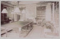 Billiards Table Newburgh Priory Coxwold York Old RPC Postcard