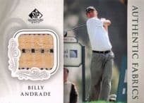 Billy Andrade Authentic Fabrics 2004 Upper Deck Real Golf Shirt Card