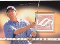 Billy Andrade Fairway Fabrics 2003 Real Golf Shirt Relic Trade Card