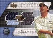 Billy Andrade Golf Gear 2004 Authentic Dual Real Shirt Swatch Upper Deck Card