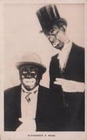 Billy Bennett Alexander & Moses Black Minstrel Comedians Old Postcard