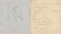 Billy Cotton & His Band FULL TEN SIGNATURES 3X Hand Signed Autograph Page s