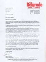 Billy Geraghty as Jerry Lee Lewis Whole Lotta Shakin Hand Signed Letter