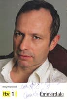 Billy Hopwood Emmerdale Rare Hand Signed Cast Card Photo