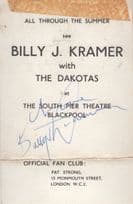 Billy Kramer Live At Blackpool Pier 1966 Hand Signed Photo Card