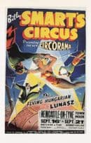 Billy Smarts Circus Hungarian Lanasz Flying Acrobat Poster Postcard