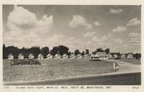 Bilmac Auto Court Ontario Morrisburg Old Real Photo Canada Postcard