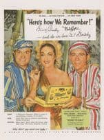 Bing Crosby Bob Hope Film Whitmans Sampler Advertising Postcard