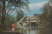 Bingley Yorkshire Five Rise Flights Of Locks Canal Liverpool Postcard