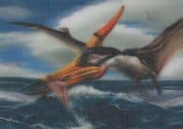 Bird Fishing Blood Sports Eating Live Fish 3D Three Dimensional Postcard