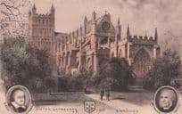 Bishop Coverdale Archbishop Temple Exeter Cathedral Phillimore Postcard