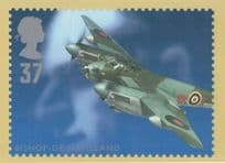 Bishop De Havilland War Aircraft Military RMPQ Stamp Rare Postcard