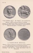 Bismarck In Armour General Oberst Von Cluck German WW1 War Medal Old Postcard