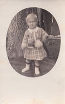Bizarre Child With No Hands Juggling FX Antique RPC Postcard