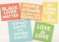 Black Lives Matter Equality Campaign Anti Racism Human Rights Postcard