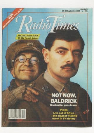 Blackadder Goes Forth Rowan Atkinson 1989 BBC TV Show Postcard