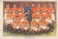 Blackpool FC Shermans Football Pools Famous Teams 1938 Ephemera