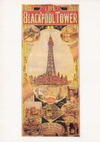Blackpool Tower Victorian Poster Advertising Postcard