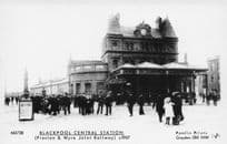 Blackpool Train Station in 1907 Pamlin Prints Railway RPC Postcard