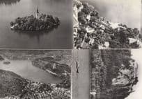 Bled Slovenia 4x Vintage Aerial Real Photo Postcard s