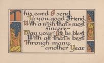 Blest Life Blessed Dear Friend Antique Friendship Postcard