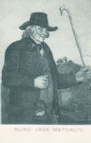 Blind Jack Metcalfe First Medieval Construction Road Builder Antique Postcard