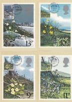 Bluebells Daffodils Primroses Snowdrops 4x PHQ Postcard s