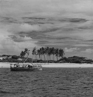 Boat at Kiwayu Village River Kenya Vintage 7x7 Press Photo