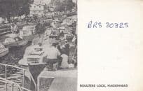 Boat on Boulters Lock Maidenhead Kent Amateur Radio Station QSL Postcard
